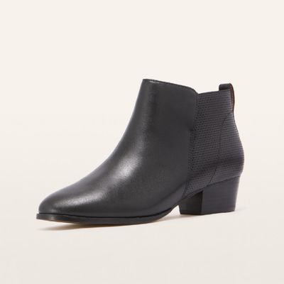 Charleston Black Leather Ankle Boots