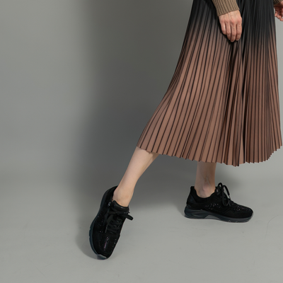 Gabby Black Suede Leather Sneakers