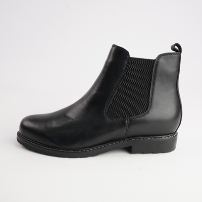 Tamara Black Leather Ankle Boots