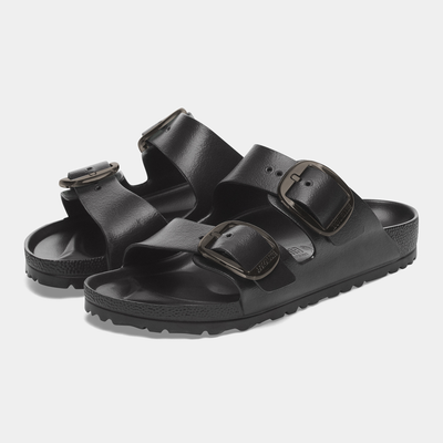 Arizona Eva Big Buckle Black Sandals