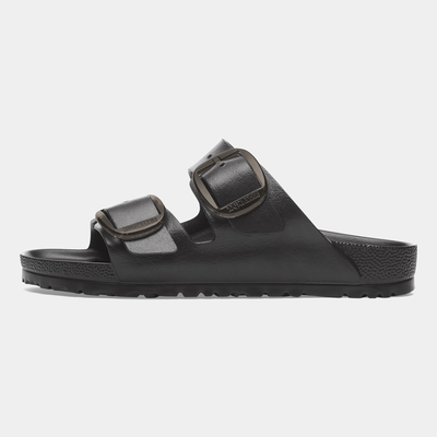 Arizona Eva Big Buckle Black Sandals