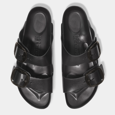 Arizona Eva Big Buckle Black Sandals