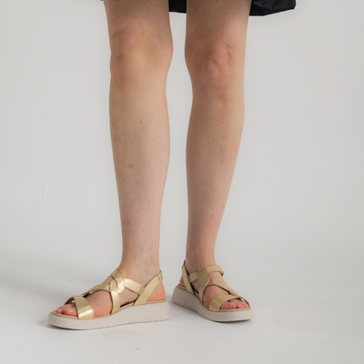 Chantal Platino/ Off White Sole Leather Sandals