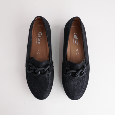Giselle Ocean Lizard Leather Loafers