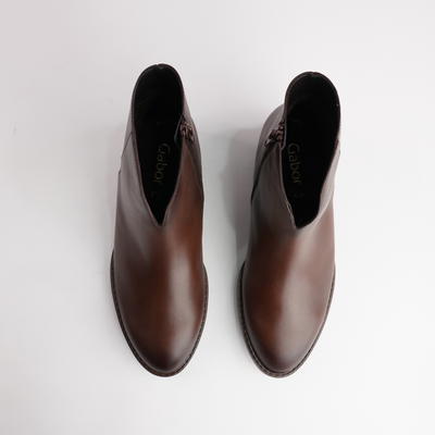 Jacky Chestnut Leather Ankle Boots