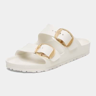Arizona Eva Big Buckle Eggshell Sandals