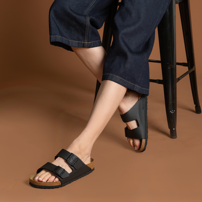 Arizona Birko-flor Black Sandals