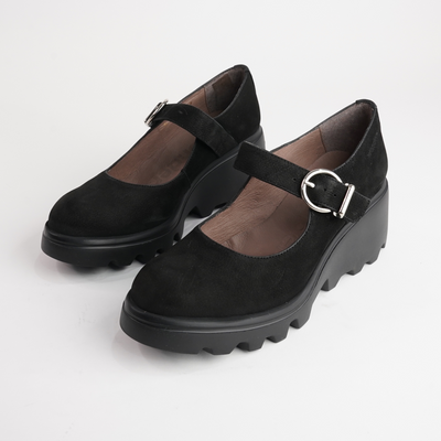 Celine Black Nubuck Leather Heels