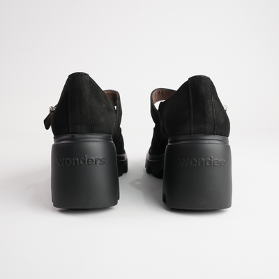 Celine Black Nubuck Leather Heels