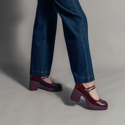 Indira Vino Leather Heels