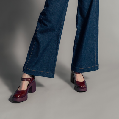 Indira Vino Leather Heels