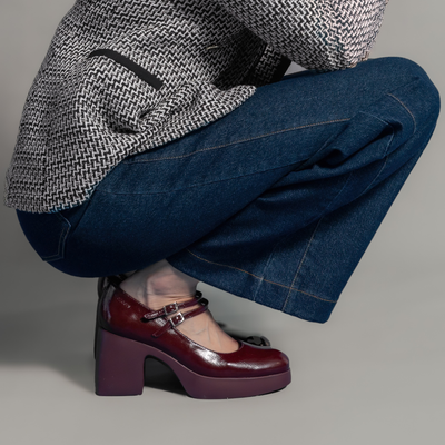 Indira Vino Leather Heels