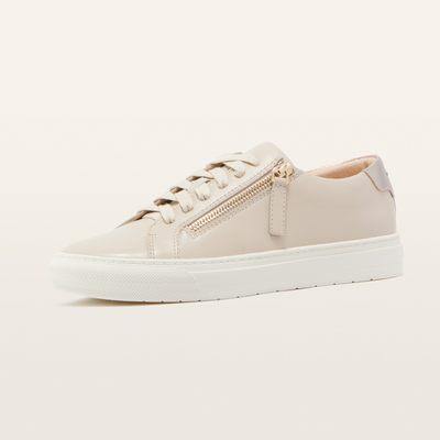 Billie Ecru Leather Sneakers