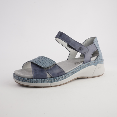 Dickens Cobalt Leather Sandals