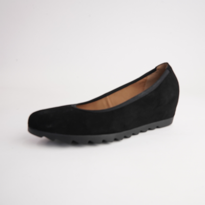 Gail Black Suede Leather Heels