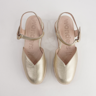 Cobi Platino Leather Wedges