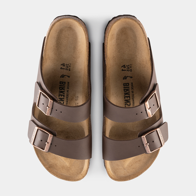 Arizona Birko-Flor Dark Brown Sandals