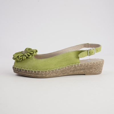 Erica Melon Leather Espadrille Wedges