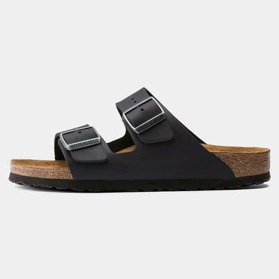 Arizona Oiled Leather Black Sandals