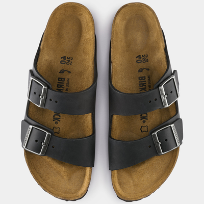 Arizona Oiled Leather Black Sandals