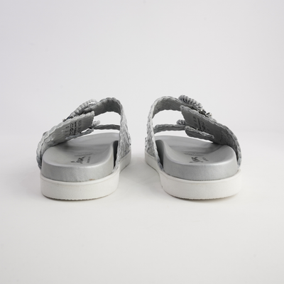 Janescha 701 Silver Leather Slides
