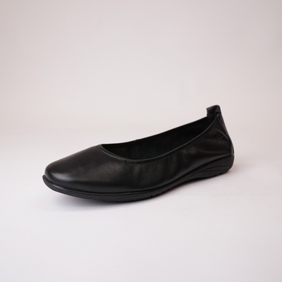 Fenja 01 Black/black Leather Ballet Flats