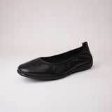 Fenja 01 Black/black Leather Ballet Flats