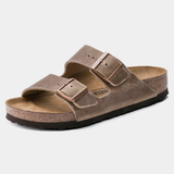 Arizona Oiled Leather Tobacco Brown Sandals