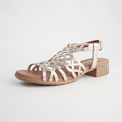 Hilite Champagne Leather Sandals