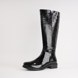 Chiara 01 Black Patent Leather Knee High Boots