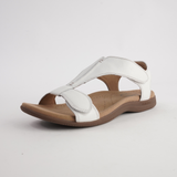 The Show White Leather Sandals