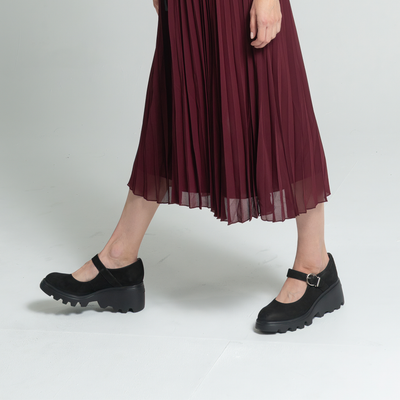 Celine Black Nubuck Leather Heels