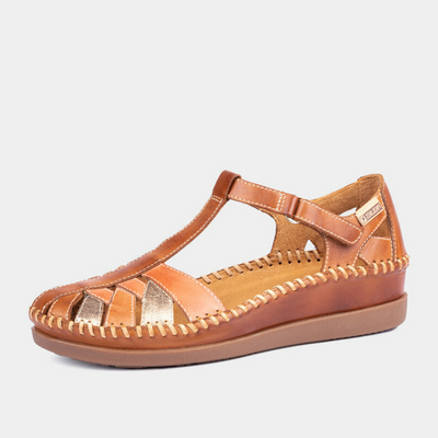W8k-0705c1 Brandy Leather Sandals