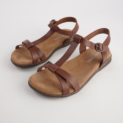 Fabricia 01 Cognac Leather Sandals