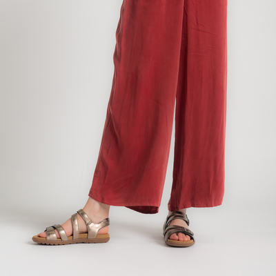 Trophy Bronze Leather Sandals