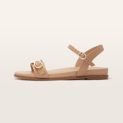 Bree Camel Leather Sandals