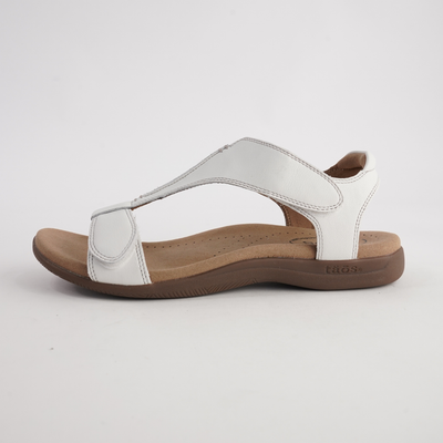 The Show White Leather Sandals