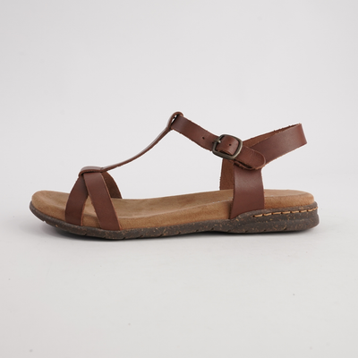 Fabricia 01 Cognac Leather Sandals