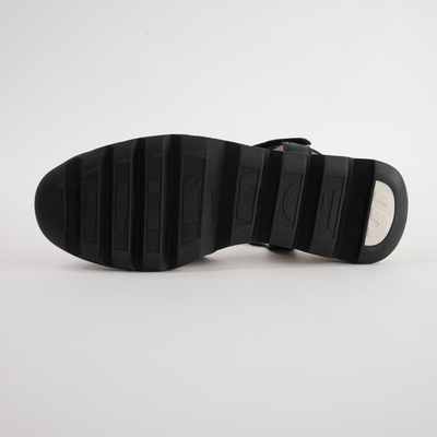 Cobi Black Leather Wedges