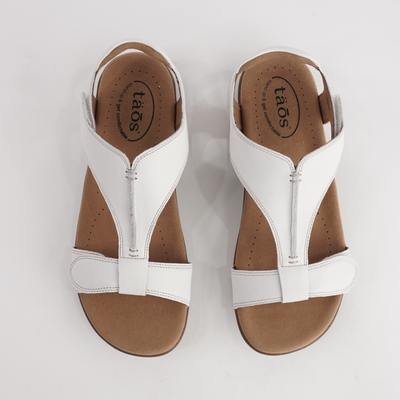 The Show White Leather Sandals