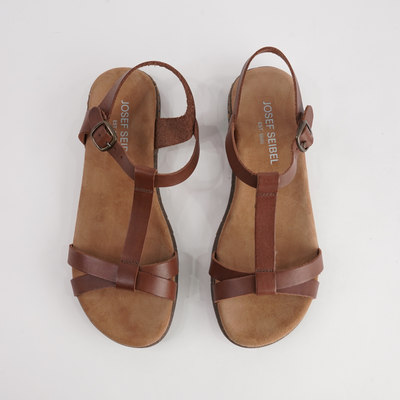 Fabricia 01 Cognac Leather Sandals