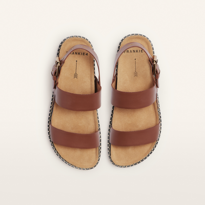 Hunter Rich Tan Leather Sandals