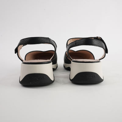 Cobi Black Leather Wedges