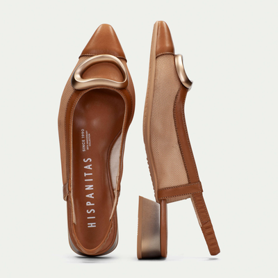 Hv253955 Tan Leather Flats