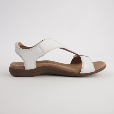 The Show White Leather Sandals