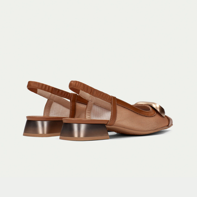 Hv253955 Tan Leather Flats