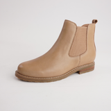 Tamara Camel Leather Ankle Boots