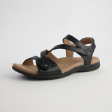 Big Time Black Leather Sandals