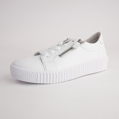 Amelia White Leather Sneakers