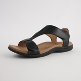 The Show Black Leather Sandals